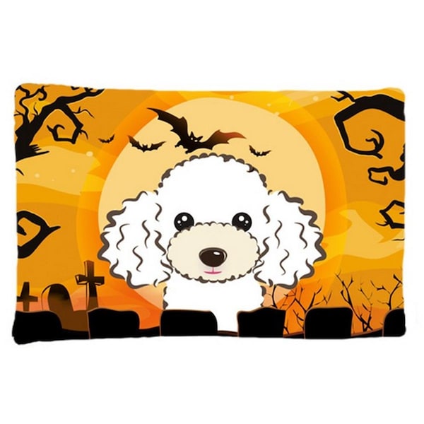 Carolines Treasures Halloween White Poodle Fabric Standard Pillowcase BB1815PILLOWCASE - main